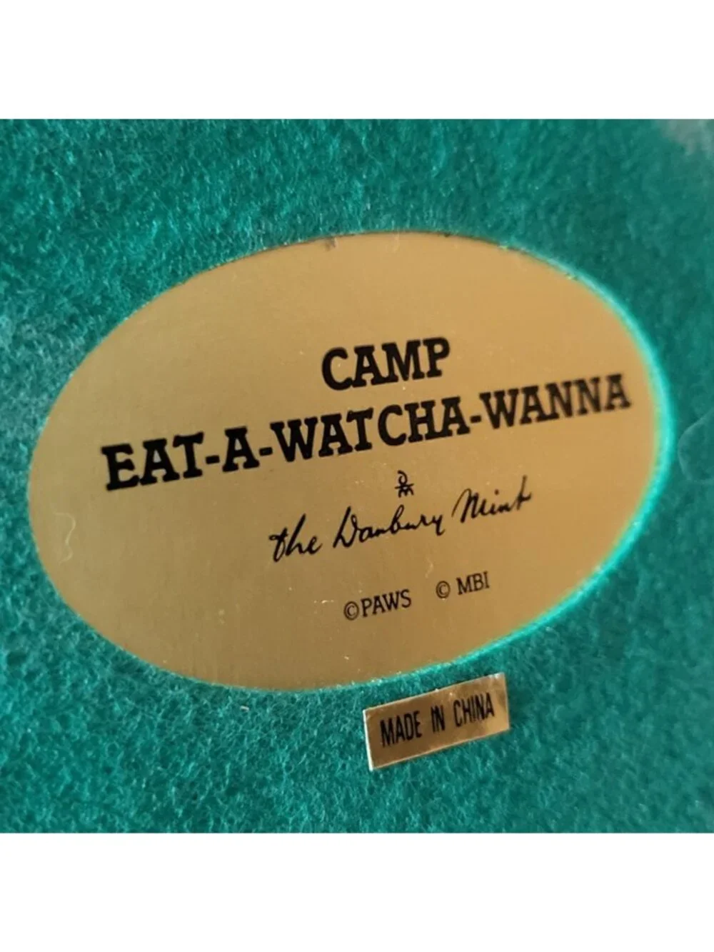 Garfield Camp Eat A Whatcha Wanna Danbury Mint Figurine 1993